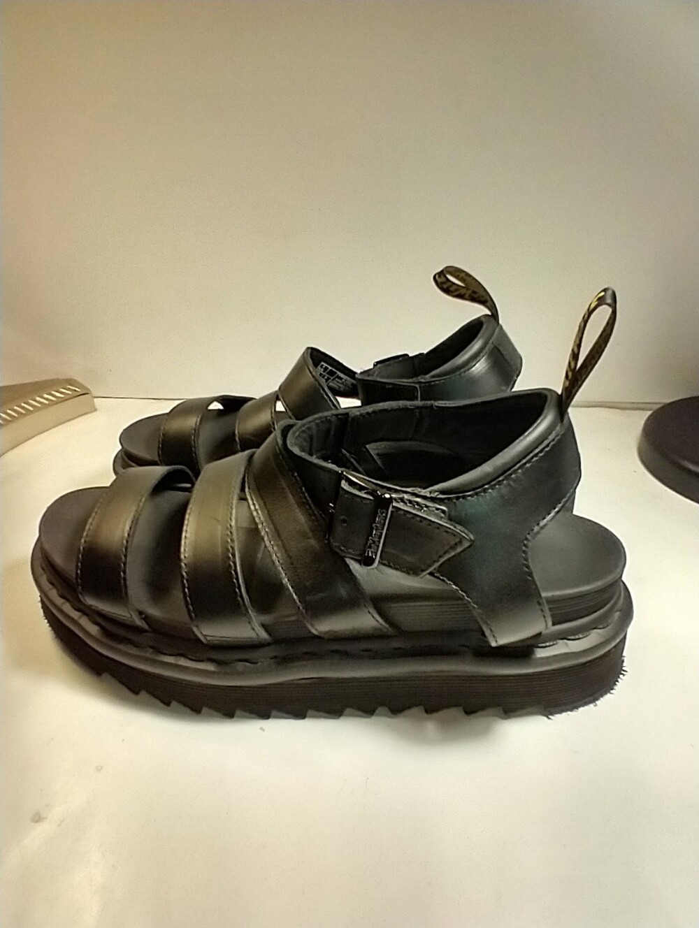Dr. Martens Blaire Athena Black Leather Strap Sandals Women's sz 9. - Picture 5 of 12